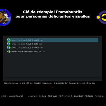 Mise à jour de la clé réemploi Emmabuntüs pour l’accessibilité